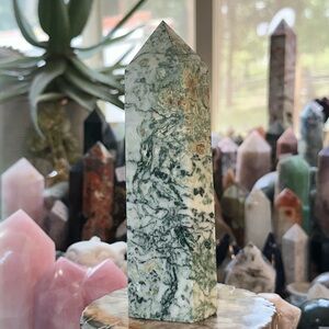 Moss Agate Crystal Tower!